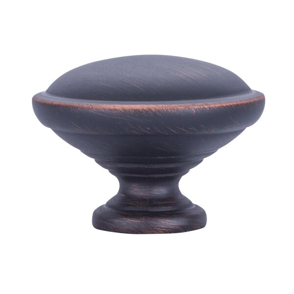 1-1/4 In. Oil Rubbed Bronze Traditional Round Mushroom Cabinet Knob 25PK